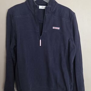 Vineyard Vines Navy Shep  Quarter-Zip Pullover Shirt Men's XL